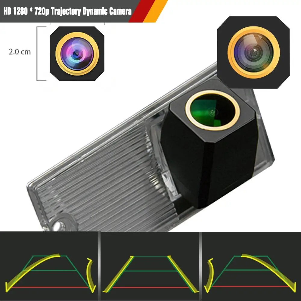 HD 1280x720p Золотая камера заднего вида динамическая траектория для kia Sportage Carens Rondo