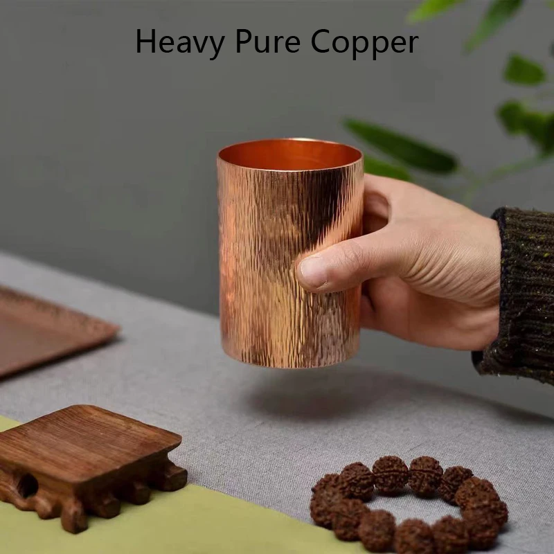 Толстый кружка из чистой меди дозатор кофейного порошка чашки ручной работы