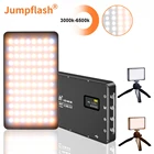 Светодиодная мини-ламсветильник Jumpflash 6500K для видеосъемки, 96 светодиосветодиодный, Холодный башмак, для камер, телефонов, Селфи, видеоблога, фотосъсветильник, свет ing RGB