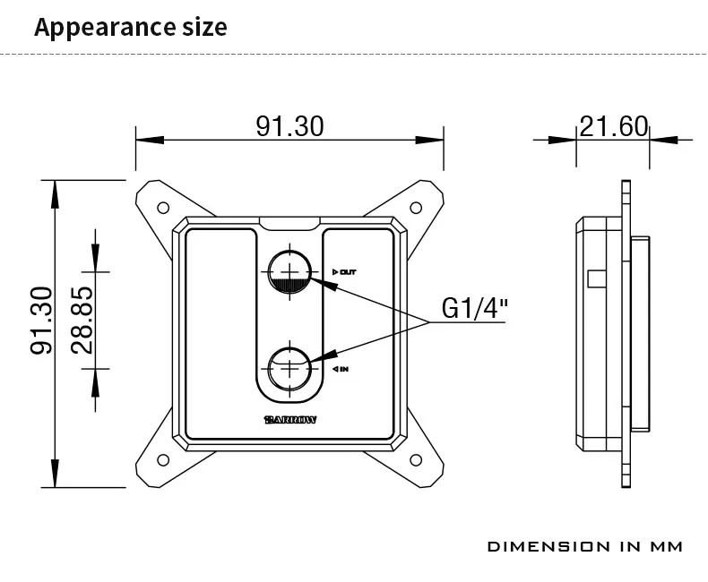 Barrow CPU водяной блок для Intel LGA1150 1151 1155 1156 розетка/POM/латунная металлическая