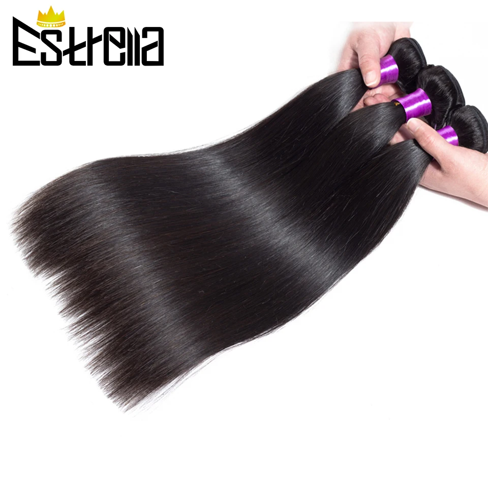 Пупряди волос ESTRELLA человеческие волосы полностью прямые шелковистые плетеные