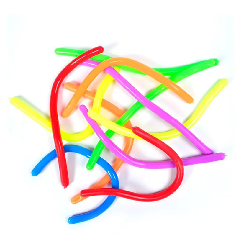 

5pcs Children Adult Decompression Toy Noodle Stretch String Rubber TPR Rope Jokes Fidget Autism Anti Stress Relief Toys