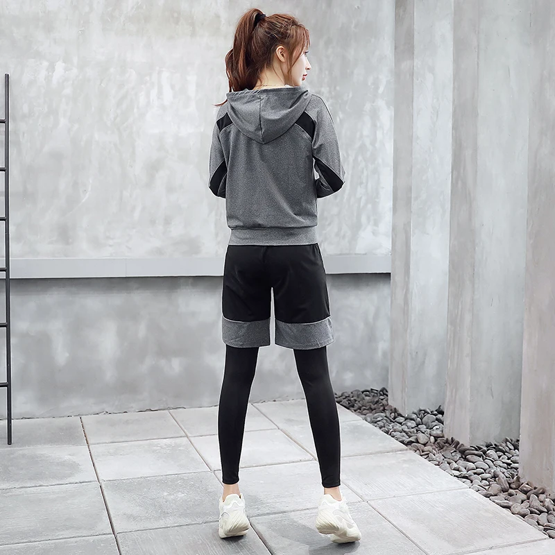 New Fashion Yoga Set Women Compression Sports Wear for Gym Clothing Running Fitness Jogging Workout Tracksuit Female | Спорт и