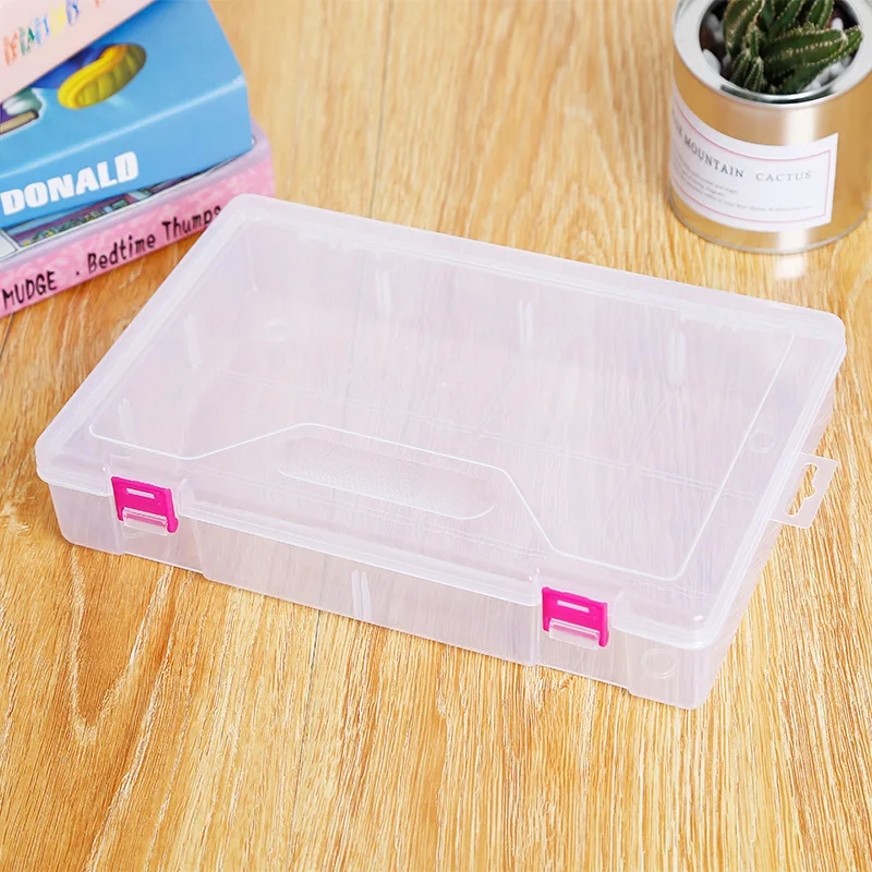 

Transparent plastic pp rectangular electronic components packaging box hardware tool parts storage box 30x20x6cm