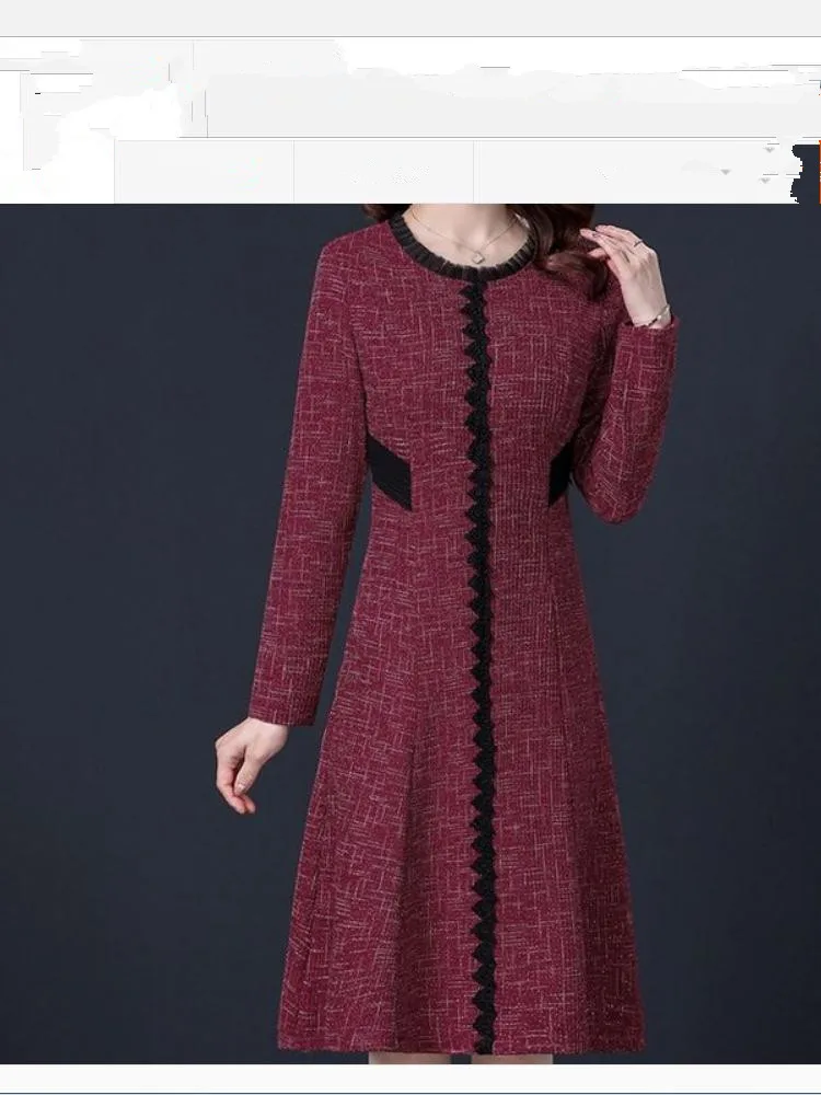 

2021 spring and autumn with New style fashion Long sleeve Women's dress