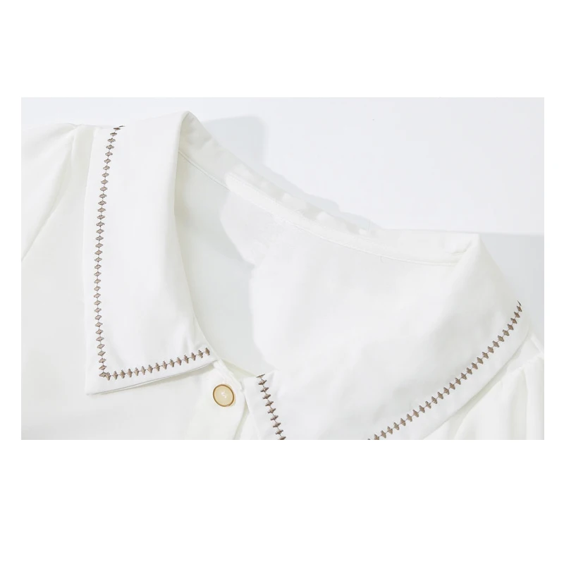 Летняя женская белая блузка с коротким рукавом шифоновая рубашка топы для женщин