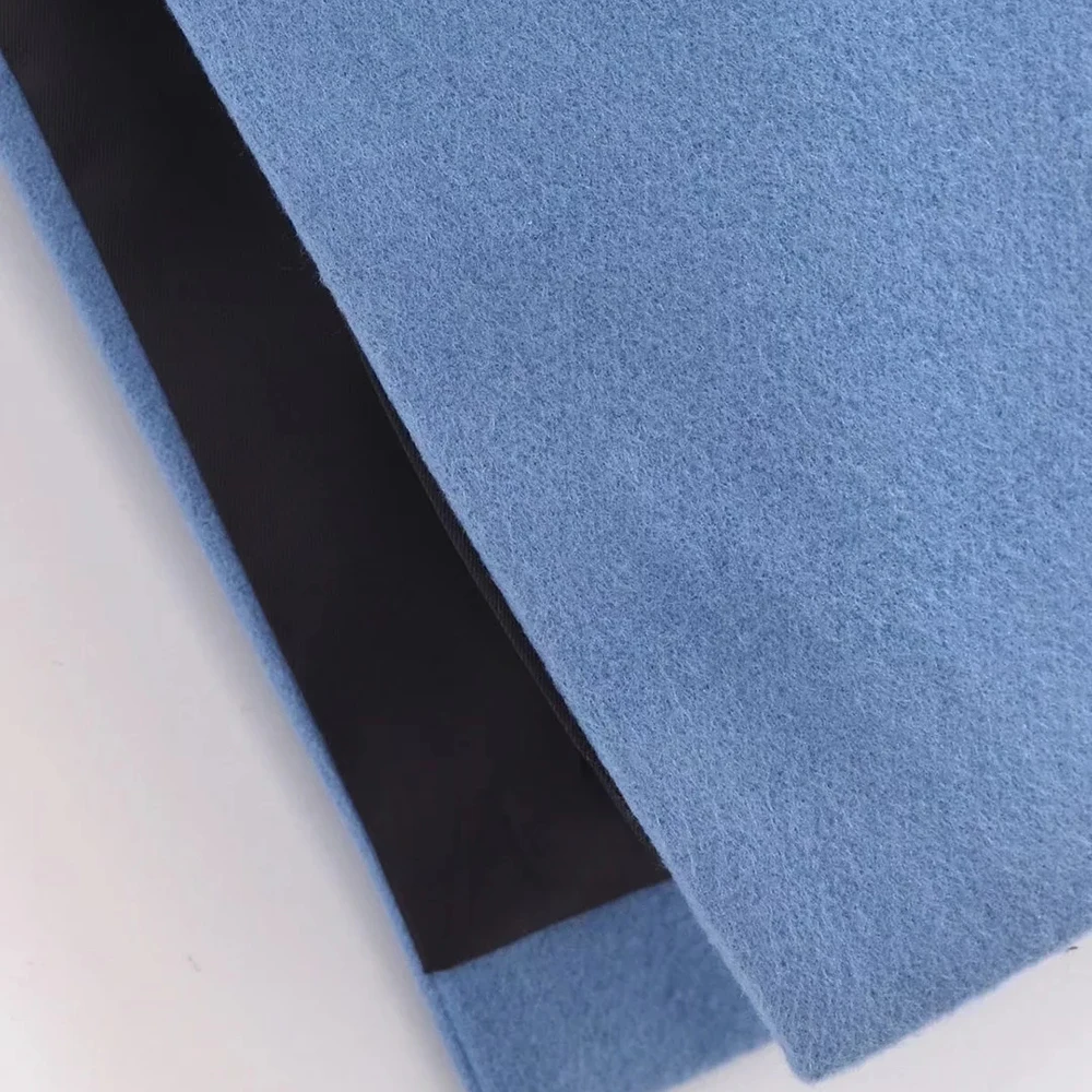 Осень 2021 женские винтажные Свободные шерстяные длинные пальто xikom с V-образным