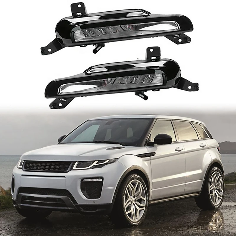 

Светодиодный ные ДХО, противотуманные фары для Land Rover Range Rover Evoque 2016-2018, автомобильная фара дальнего света, дневные ходовые огни LR072645/LR072646