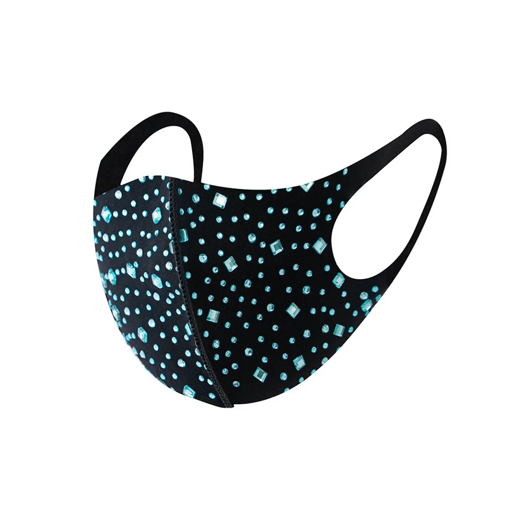 1 шт. маски для взрослых многоразовая блестящая маска Стразы моющаяся лица
