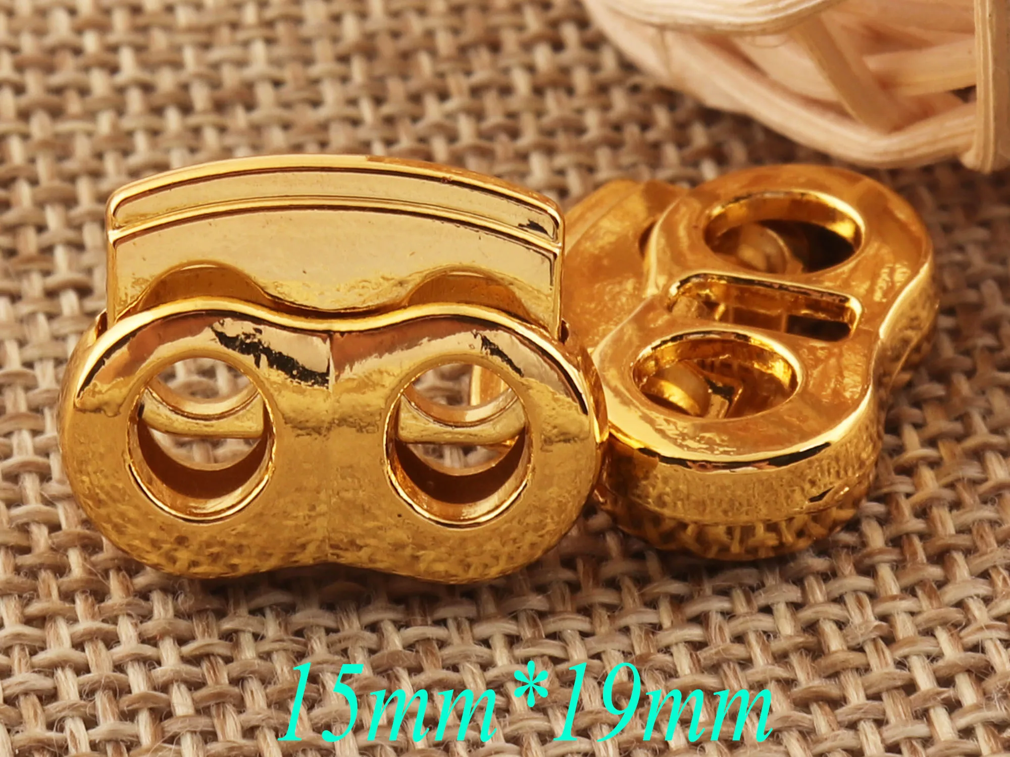 12 шт. золотистого двухстворчатого рычажного Шнура Замок цилиндрический фиксатор