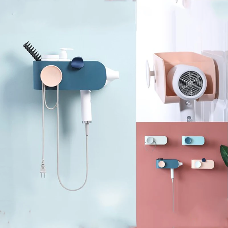 Настенный держатель для фена Пластиковая Полка из ПП хранения корзина душа