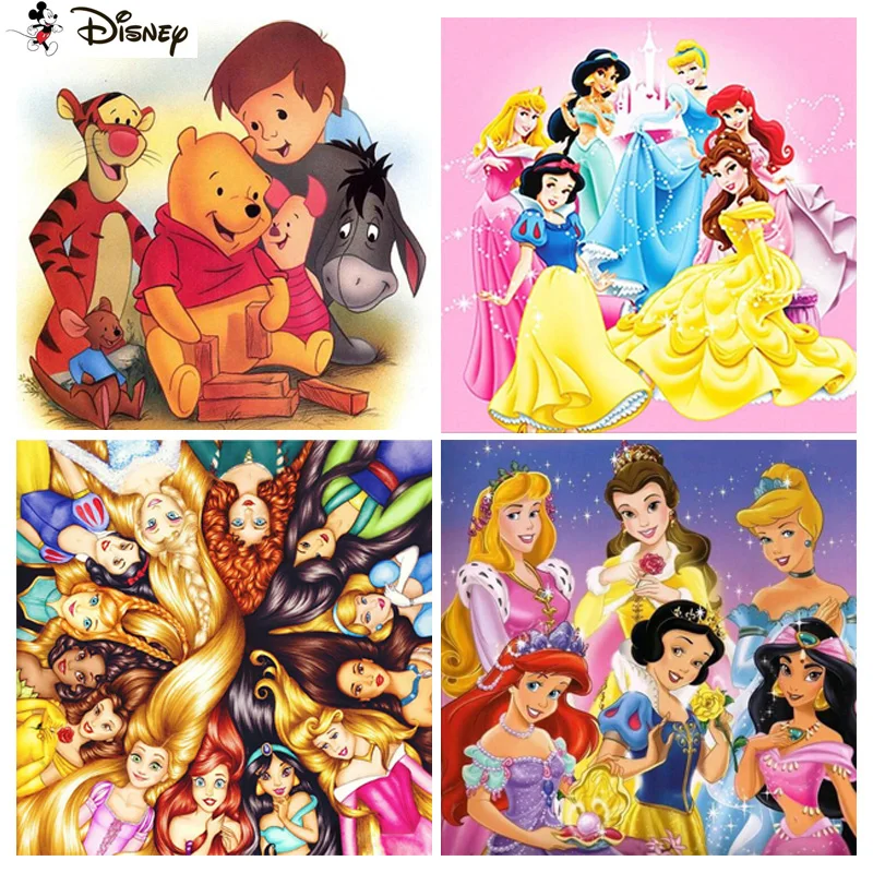 

Алмазная живопись «мультяшный персонаж принцессы», 5D Набор для вышивки крестиком, украшение «сделай сам» Дисней