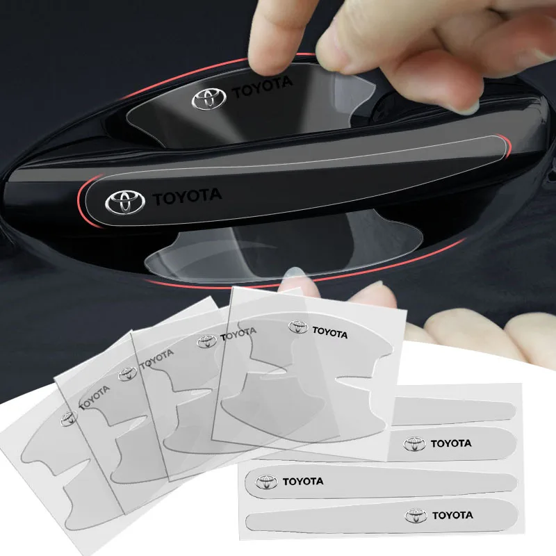Прозрачная защитная пленка на дверную ручку автомобиля наклейки для Toyota Corolla Yaris