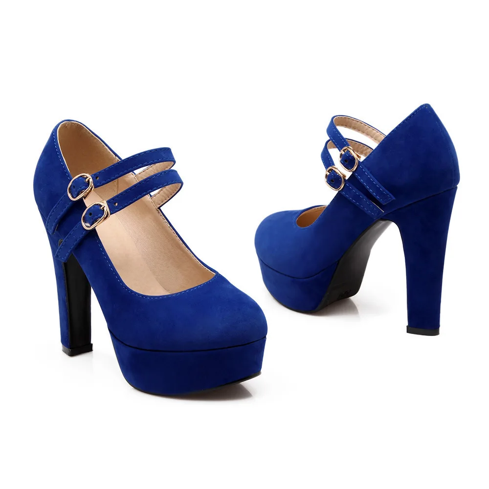 

3cm Heels Women's Shoes With Straps 2021 Round Toe Sandals Ladies Branded Pumps 5cm Buckle Casual Big Latest African Spring Fash