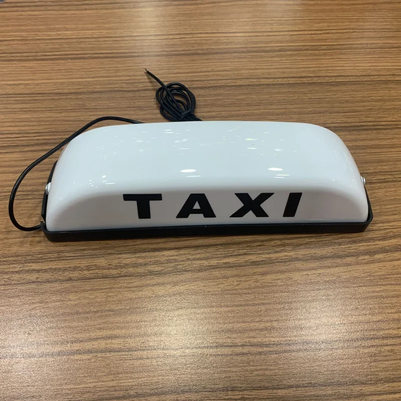 White Big 12V COB Light Universal Yellow Base Car Sign Lamp High Quality New Fashion Taxi Sign Cab Roof Top Topper Adhesive Car Sign Lamp - Цвет: White Big