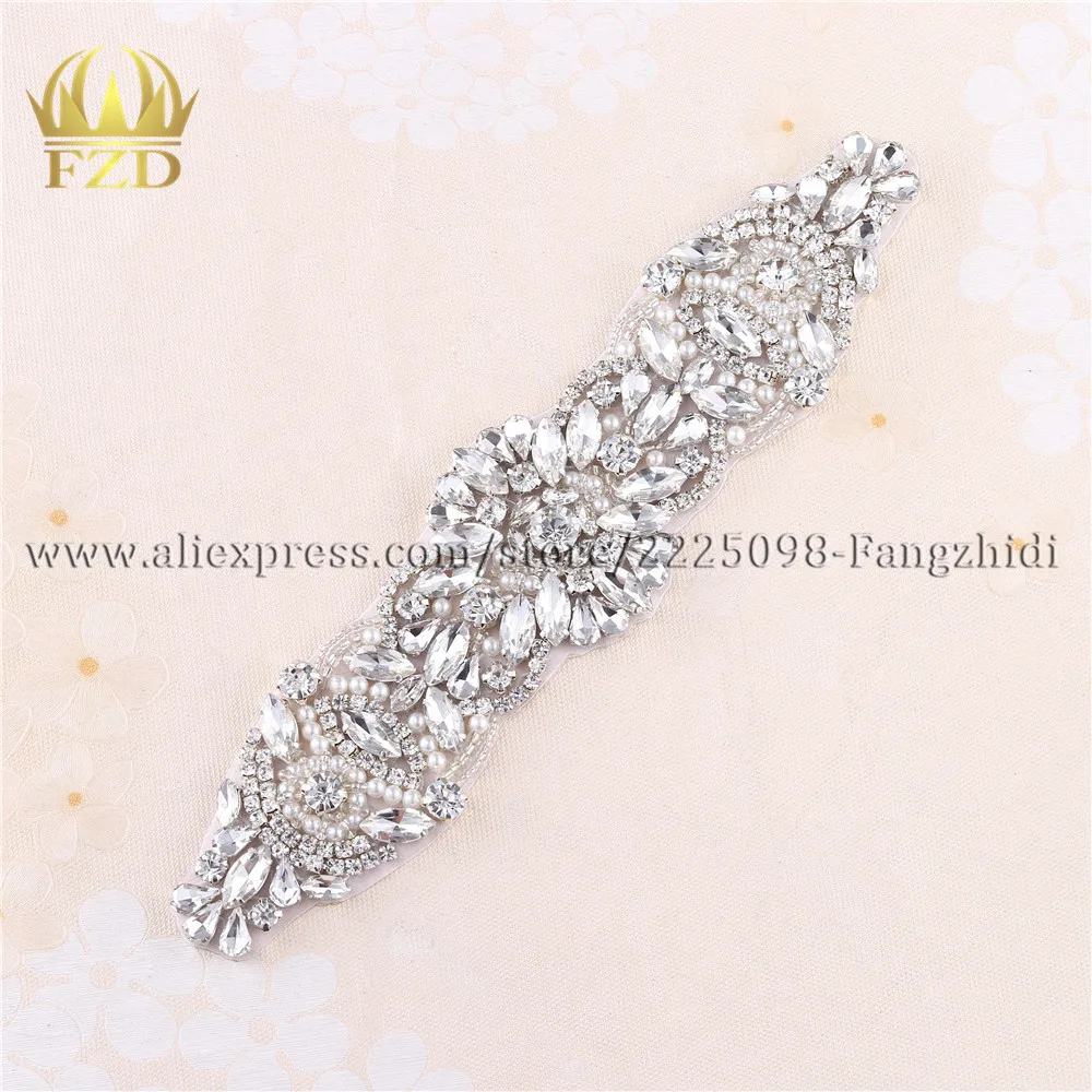 1 шт. железные стразы на ремнях аппликация для свадебного платья Кристальные