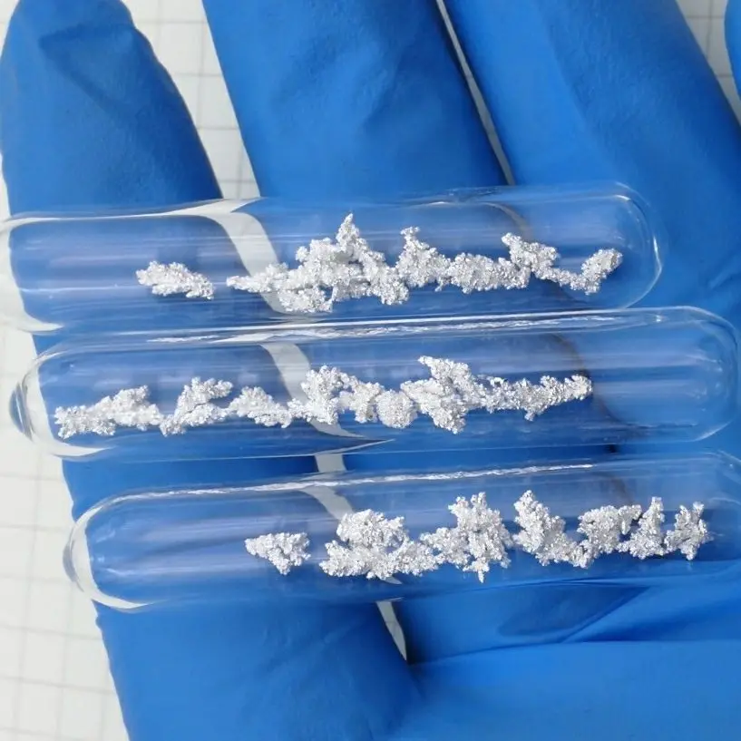 

Silver Metal 99.99%,1g/5g Silver crystal Irregular Lump Pieces in glass ampoule