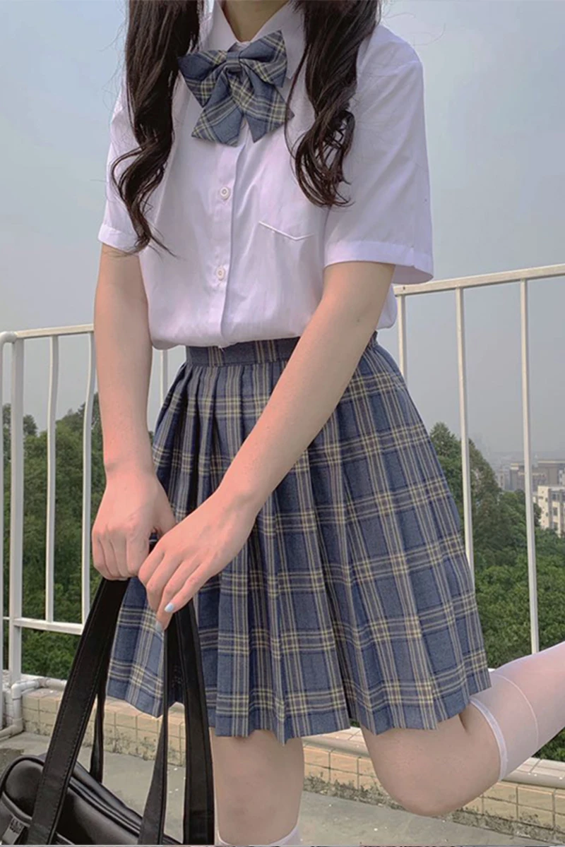 Женский костюм новинка лета 2020 корейская версия униформы JK рубашка с галстуком +