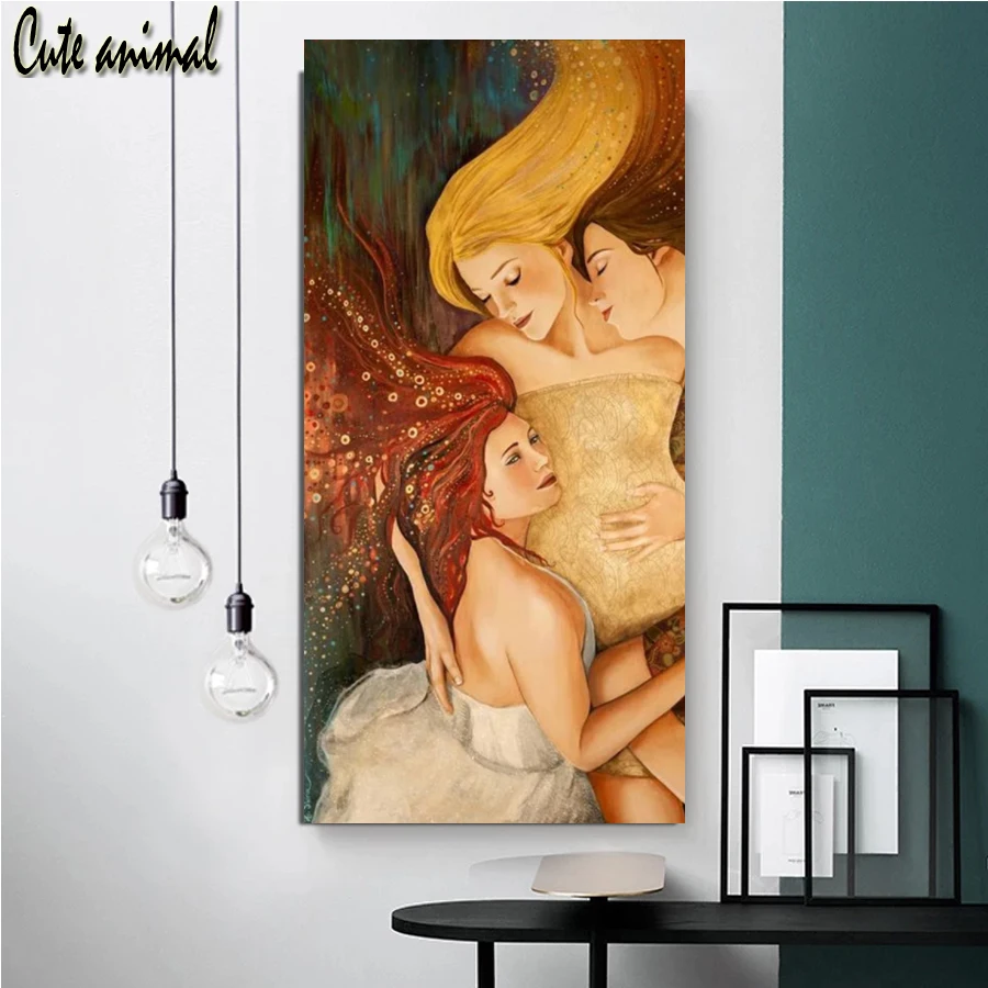 New Arrival 5D Diamond Painting Gustav Klimt Women life Baby DIY Rhinestones Picture Diamond Embroidery Craft Kit Wall Art Decor