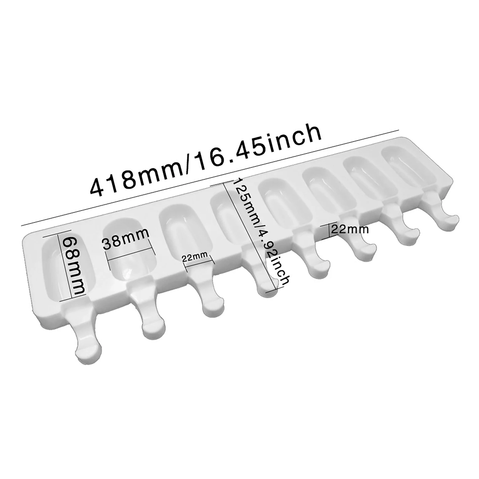 

Silicone Ice Mold Reusable Ice-Lolly Cream Makers Mould Tray Holders for DIY Homemade with 50pcs Sticks Kitchen Supplies