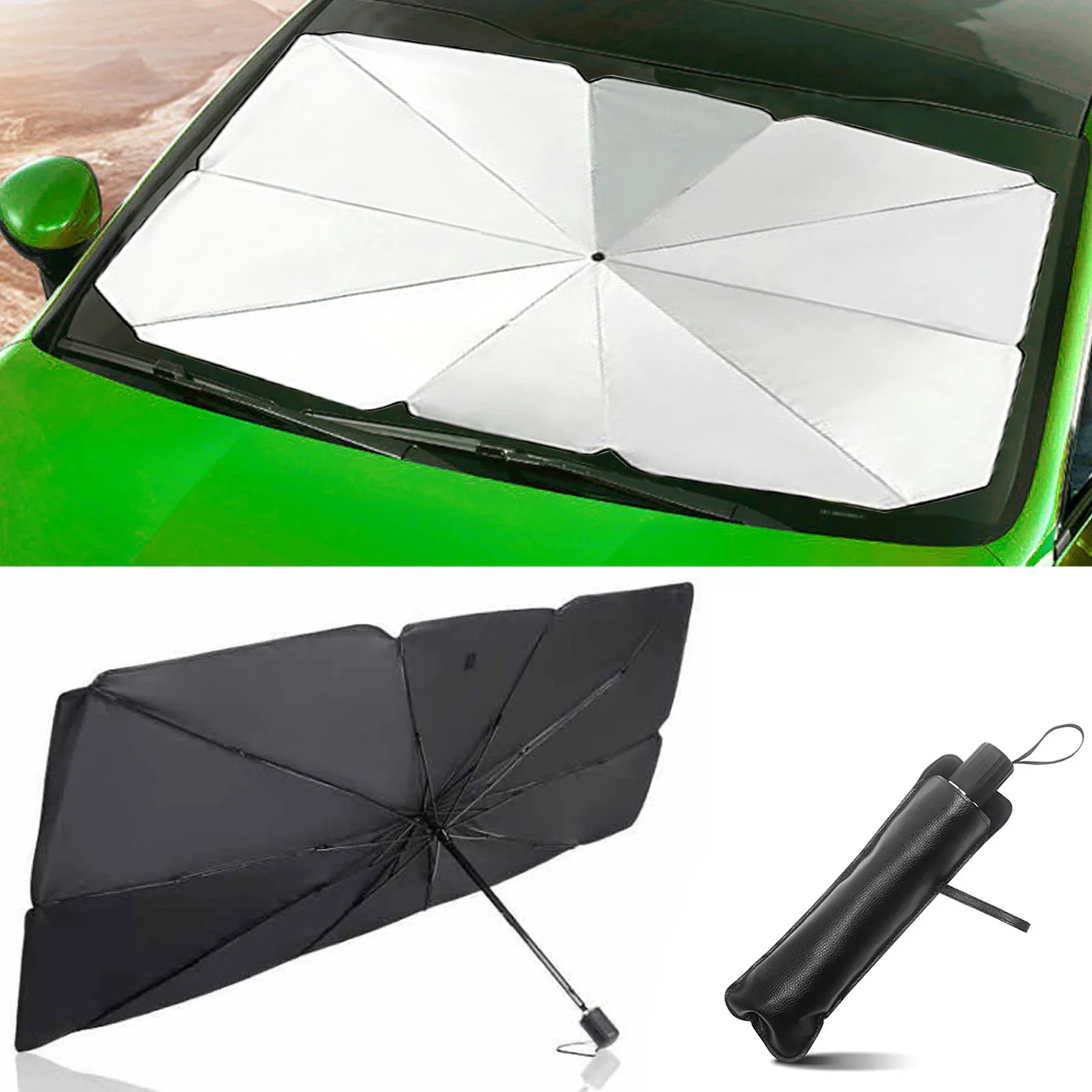 

Car Sun Shade Protector Parasol Front Window Sunshade Umbrella Heat Insulation Covers Interior Windshield Protection Accessories