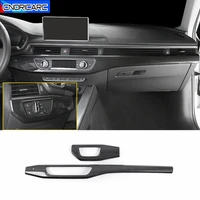 car styling center console dashboard panel decoration sticker trim for audi a4 b9 a5 2017 2021 lhd headlight switch accessories