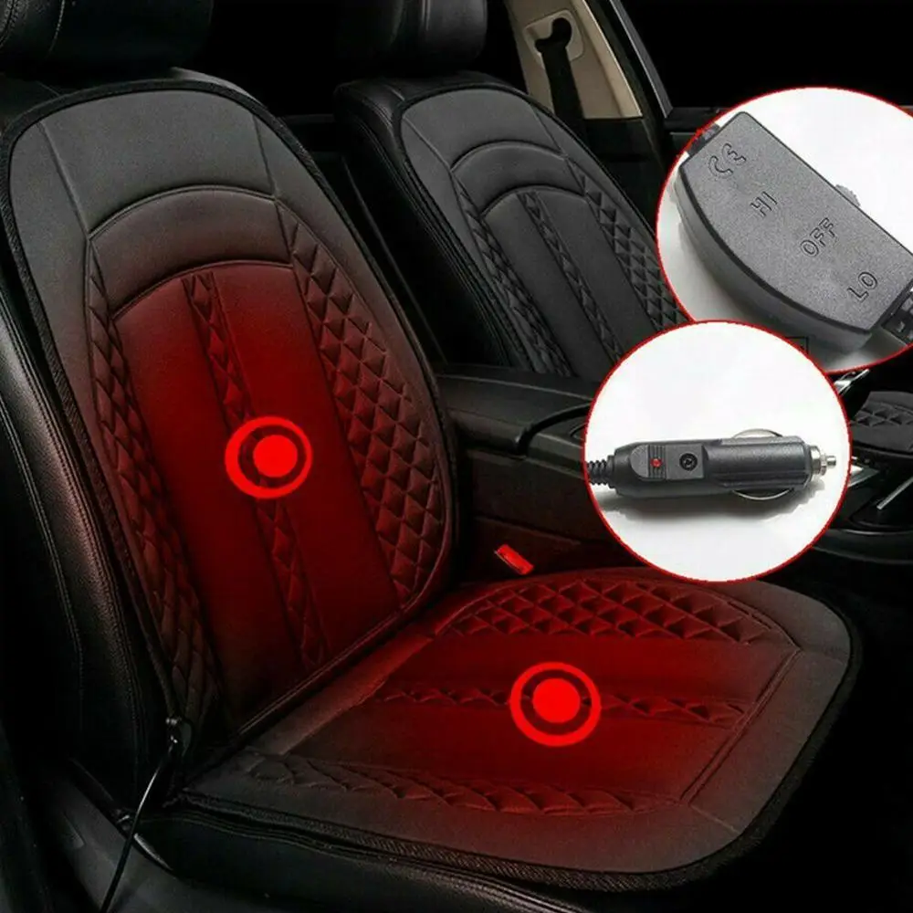 Новый 12V Подогрев анти-скольжение Регулируемый Чехол подушки сиденья автомобиля