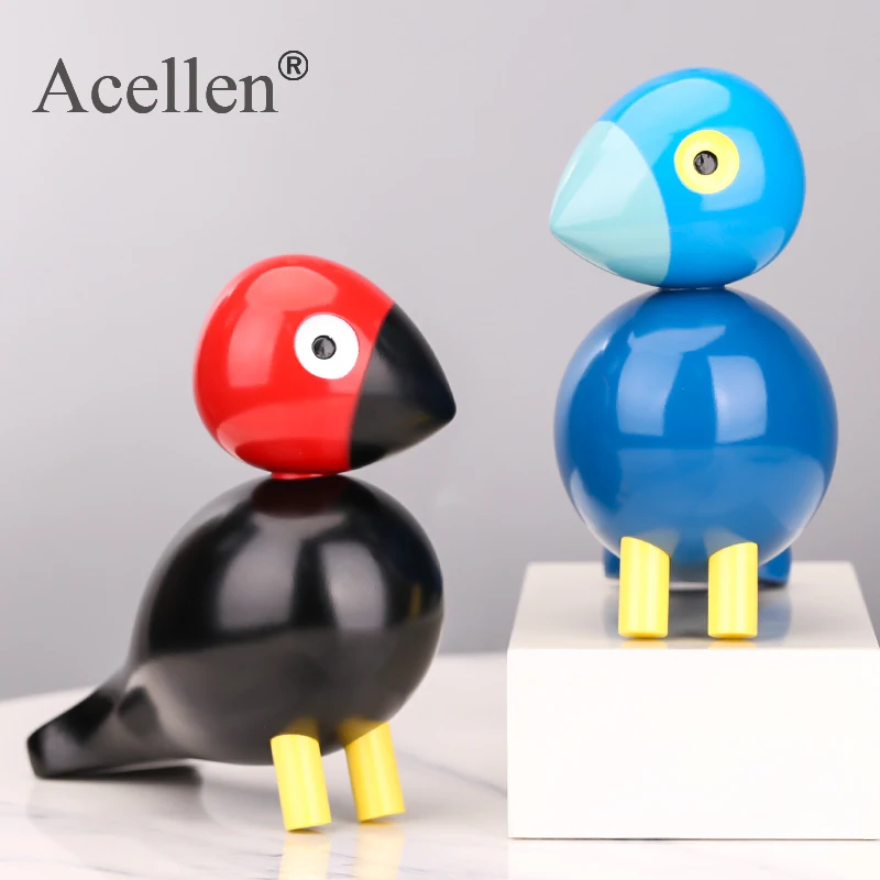 Статуэтки для птиц ручной работы орнаменты красочная роспись скульптура