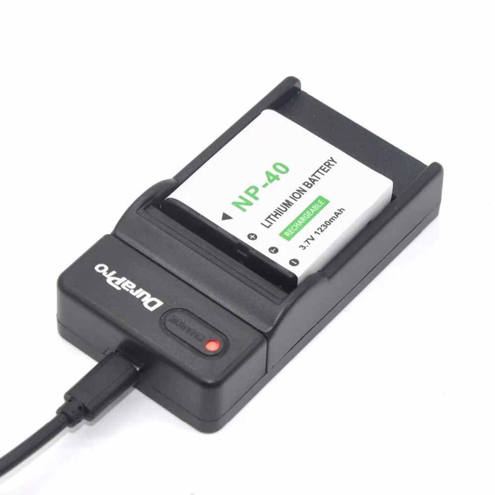 Аккумуляторная литий ионная батарея и USB зарядное устройство для Casio NP 40 FC100 FC150