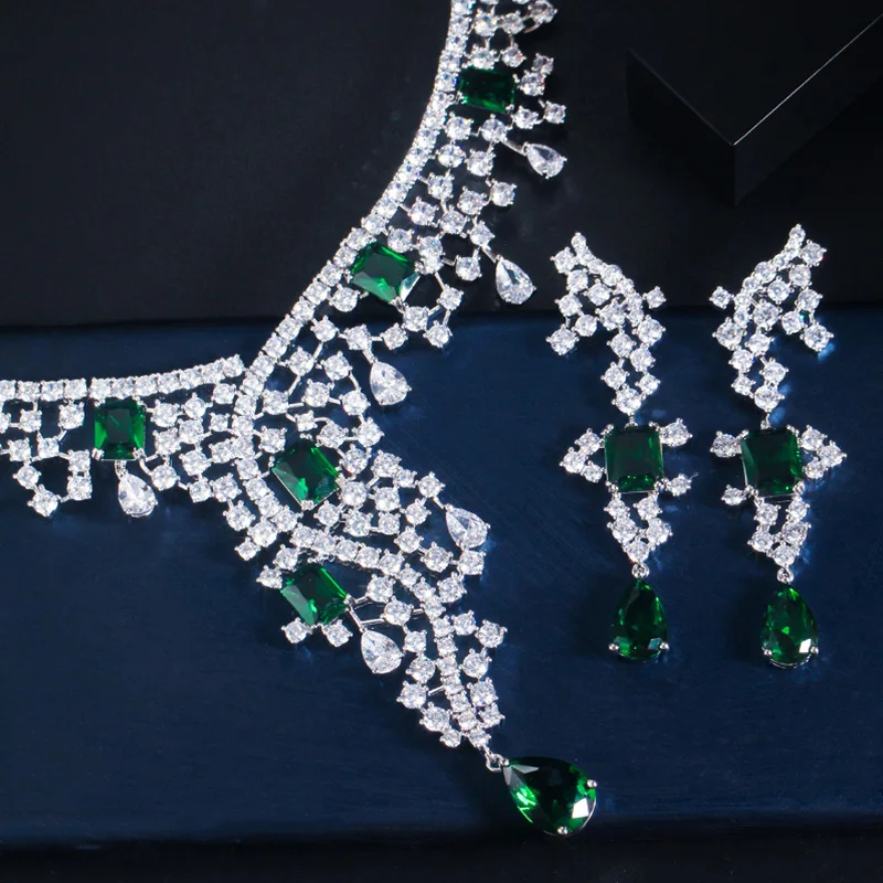 Серьги-капельки женские квадратные с кристаллами J338 набор украшений для женщин