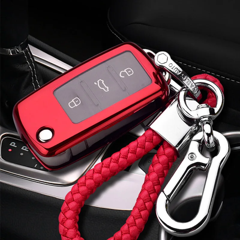 TPU Key case for car VW Golf Bora Jetta POLO GOLF Passat Skoda octevia A5 Fabia seat Leon accessorie interior new | Автомобили и