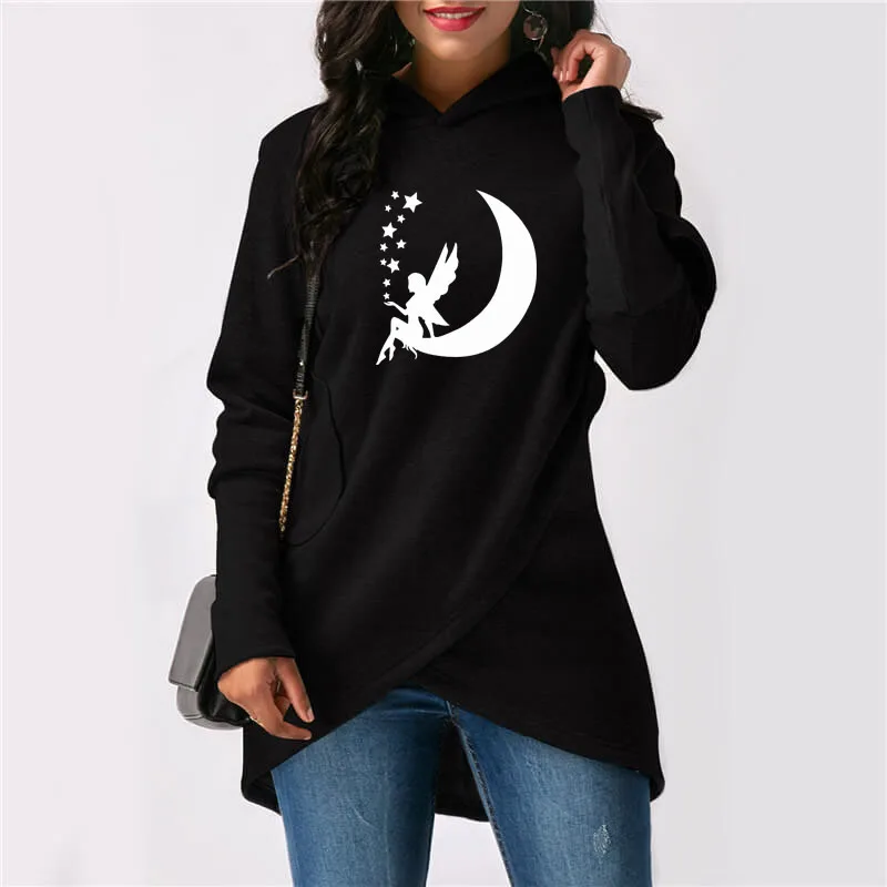 Толстовка женская с капюшоном милая хлопковая кофта надписью положение сидя на