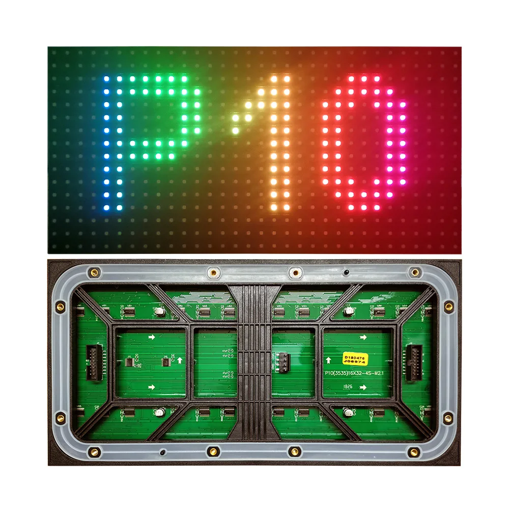 Открытый P10 полный Цвет светодиодный Дисплей модуль SMD RGB 3 в 1 Панель 1/8
