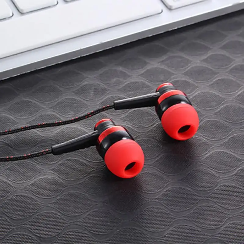 Проводные наушники новинка стерео вкладыши 3 5 мм нейлоновый плетеный кабель