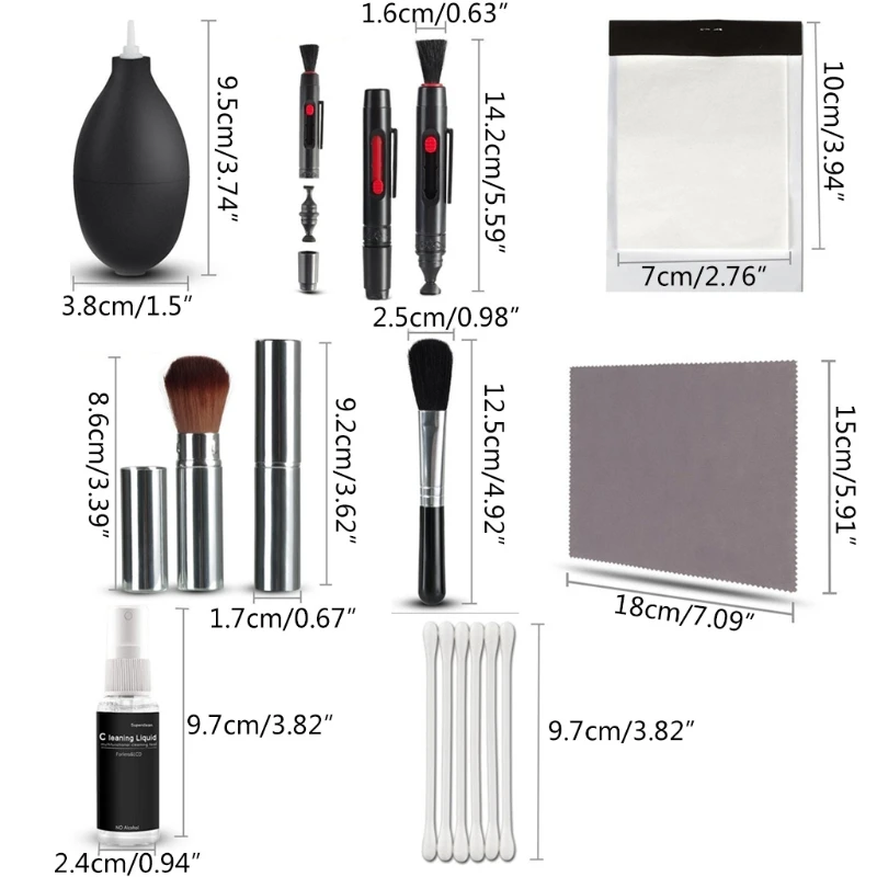 Набор для чистки камеры DSLR 19 в 1 семейный набор включает чистящие тампоны