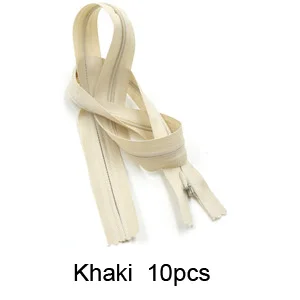 DG001-Khaki Класс AAA 3#20 шт закрытые невидимые молнии 28 см для подушки, платья, 60 см DIY Швейные наборы Аксессуары молнии 40 см - Цвет: DG001-Khaki