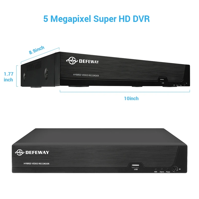 DEFEWAY 8CH HD 5.0MP DVR Регистраторы домашнего видеонаблюдения камера системы