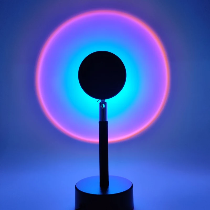

Rainbow USB Button Sunset Projector Atmosphere Led Night Light For Room Decor Wall Decoration Table Lamp Light