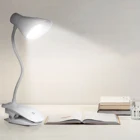 Популярная Настольная лампа с сенсорным управлением, светодиодная настольная лампа с зажимом для чтения, 3 уровня яркости, USB перезаряжаемая настольная лампа для чтения с скользкой
