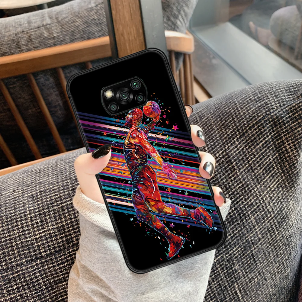 

LeBron James Basketball 23 Phone case Cover Hull For Xiaomi Mi A2 A3 8 9 9T Note 10 Se Lite Pro black Hoesjes Painting
