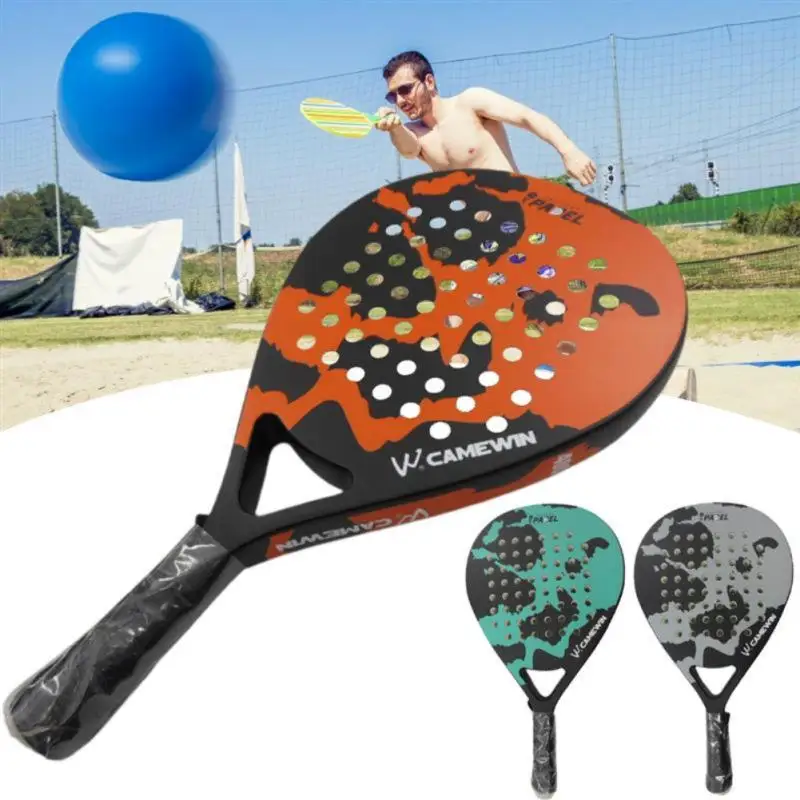 

Теннисная ракетка из углеродного волокна, мягкая ракетка из ЭВА для пляжа и тенниса, ракетка с сумкой, нескользящая, с защитой от пота, спорт...