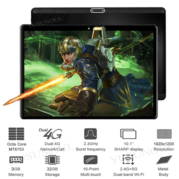 High Version Super 2.5D Glass 4G Phone Call 10 inch Tablet MT6753 Octa Core 1920*1200 IPS Screen Dual SIM Card Android Tablet pc