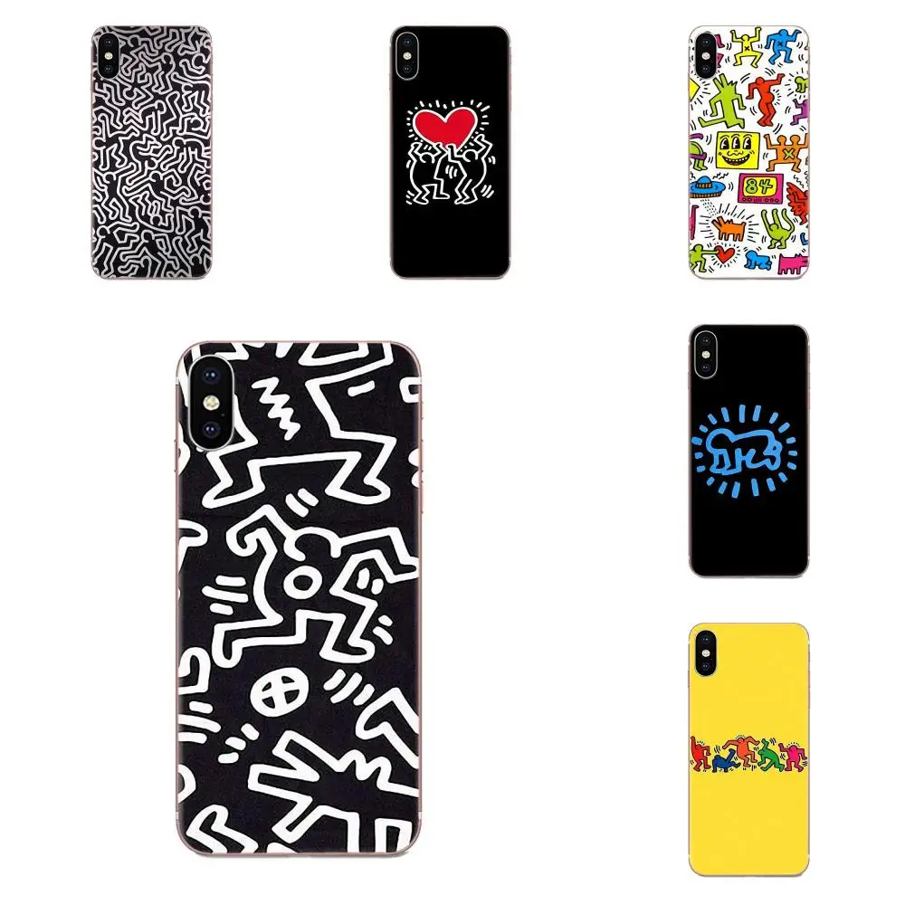 Мягкий чехол из ТПУ с узором для телефона Keith Haring Xiaomi Redmi Mi 4 7A 9T K20 CC9 CC9e Note 7 9 Y3 SE Pro