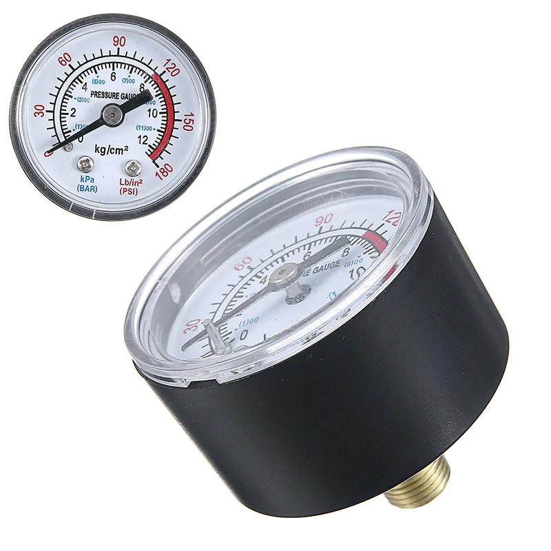 Новинка 0 1/8 psi 12 бар дюйма мужской резьбовой стандартный манометр для измерения