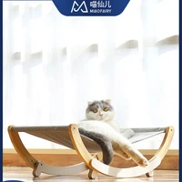 wooden cat rocking bed breathable four seasons universal dog cradle hammock cat litter pet rocking chair swing toy pet supplies