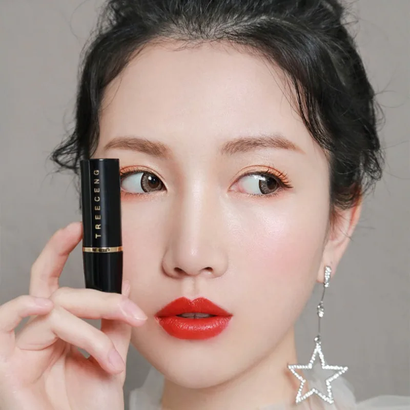 Антипригарная матовая губная помада с чашкой маленькая черная Алмазная