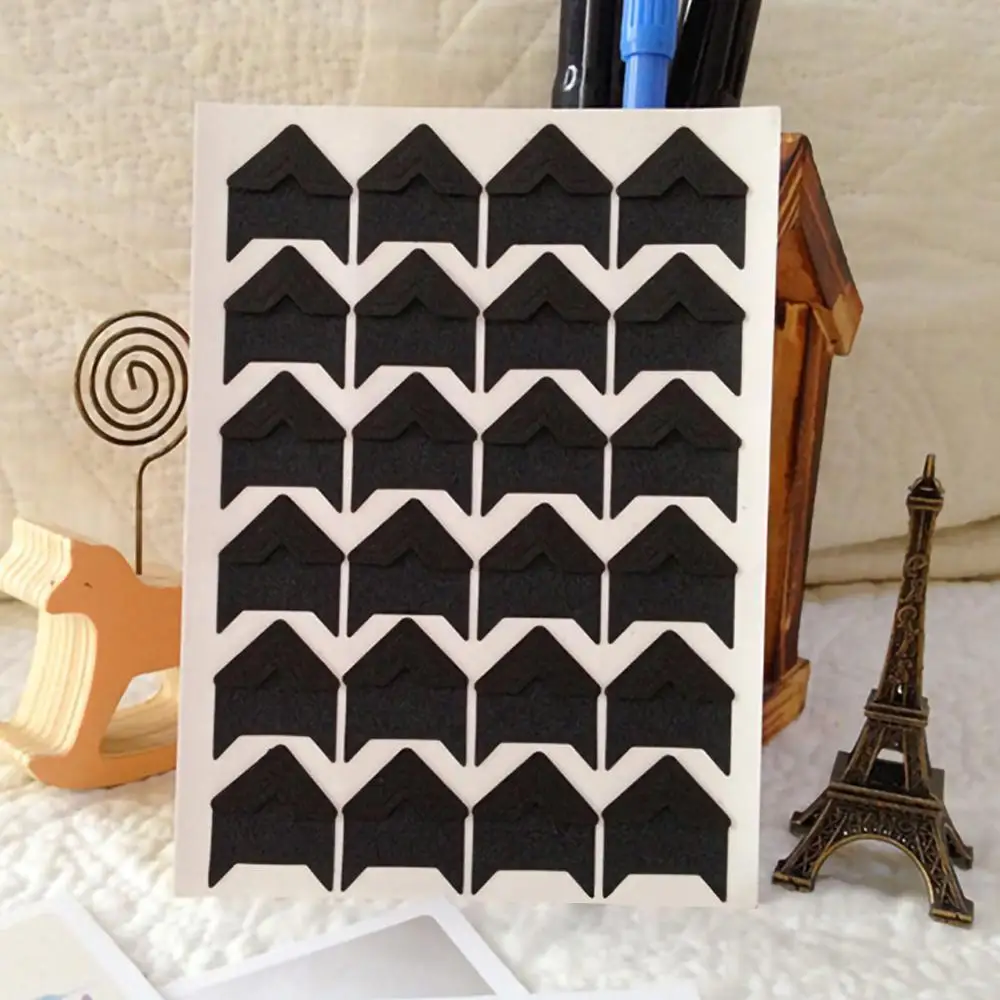 

120pc Retro Kraft Paper Corner Stickers DIY Photo Album Handmade Photo Corner Stickers for DIY Scrapbooking Picture Album Multic