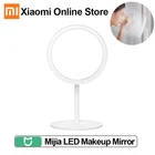 Светодиодное зеркало для макияжа Xiaomi Mijia, беспроводное настольное зеркало принцессы с подсветкой, зеркало дневного света, регулируемое зеркало для макияжа с 45 градусами