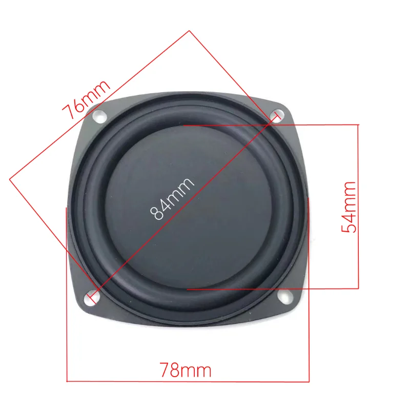 SOTAMIA 2Pcs 3" Subwoofer Passive Radiator Diaphragm Woofer Speaker Bluetooth Audio DIY Low Frequency Auxiliary Vibration Plate |