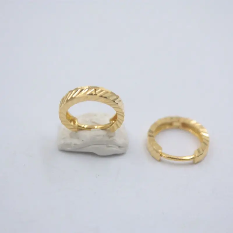 Серьги-кольца женские из желтого золота 18 К 1 5-2 г x 11 мм | Украшения и аксессуары